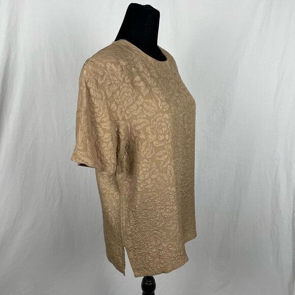 Vintage Soie NY 100% Silk Floral Blouse - Women’s M - Picture 4 of 6